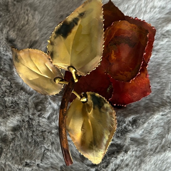 Rose Collectible, Hand Made Copper, Vintage - Picture 2 of 4